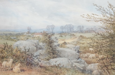 G R Smith, watercolour, Rusthall Common, signed and dated 25th April 1886, 32 x 48cm. Condition - fair to good